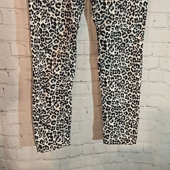 White House Black Market skinny ankle leopard print jeans size 2 - Picture 3 of 9